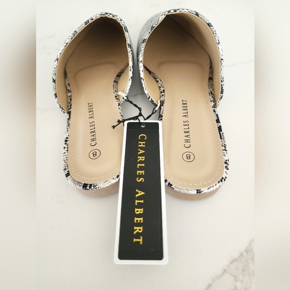 NEW Charles Albert Snake Skin Mules - Picture 2 of 4